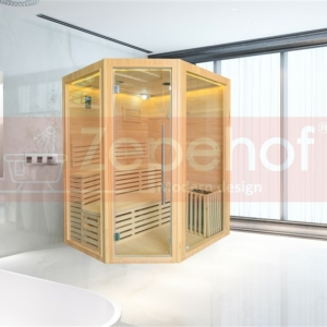 Sauna fińska sucha z piecem 1600x1600mm, MOC 6,0 kW.