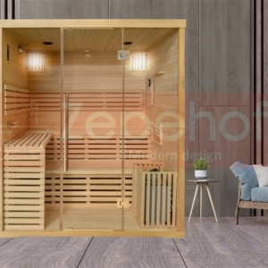 Sauna fińska sucha z piecem 1800x1500mm, MOC 8 kW