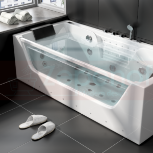 Wanna z hydromasażem C-477 prostokątna 160cmx85cmx58cm chromoterapia