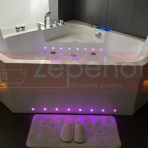 Wanna z hydromasażem C-487 narożna 150cmx150cmx58cm chromoterapia podgrzewacz