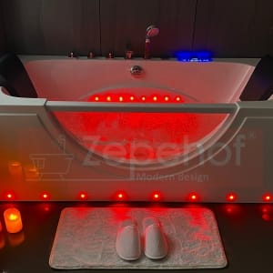 Wanna z hydromasażem C-510 prostokątna 170cmx80cmx59cm chromoterapia