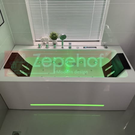 Wanna z hydromasażem CL-3251 prostokątna 170cmx80cmx58cm chromoterapia z podgrzewaczem