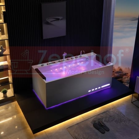 Wanna z hydromasażem EB-D710 prostokątna 170cmx80cmx60cm z podgrzewaczem+pilot