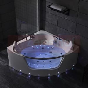 Wanna z hydromasażem LS-3320 narożna 140cmx140cmx59cm chromoterapia z podgrzewaczem