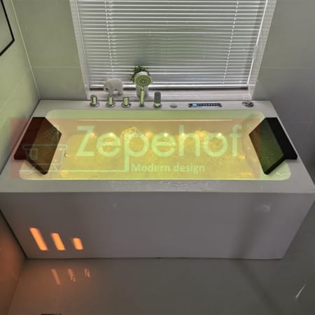Wanna z hydromasażem LS-4420 150cmx75cmx58cm chromoterapia podgrzewacz