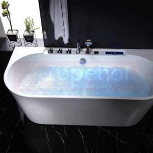 Wanna z hydromasażem LS-4470 170cmx80cmx58cm chromoterapia podgrzewacz