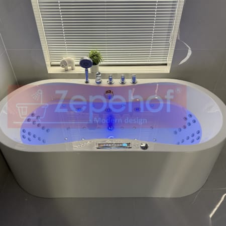 Wanna z hydromasażem LS-4480 170cmx80cmx58cm chromoterapia podgrzewacz