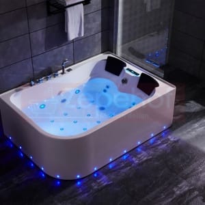 Wanna z hydromasażem LS-7001 LEWA prostokątna 170cmx120cmx56cm 2-osobowa chromoterapia z podgrzewaczem